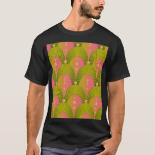 Fantasy Arcs Beads Pink Green T-Shirt