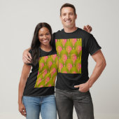 Fantasy Arcs Beads Pink Green T-Shirt (Unisex)