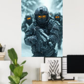 FANTASY-ARmee IM KÜHLSSTEN GEBIET Poster (Heimbüro)