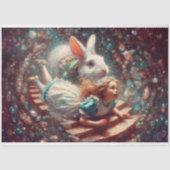 Fantasy Art Alice And Rabbit Hole Decoupage Seidenpapier (Vorderseite)