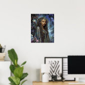Fantasy Art Black Girl Black Queen Goddess Poster (Heimbüro)
