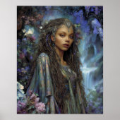 Fantasy Art Black Girl Black Queen Goddess Poster (Vorne)