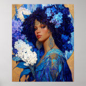 Fantasy Art Black Girl Black Queen Goddess Poster (Vorne)