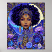 Fantasy Art Black Girl Black Queen Goddess Poster (Vorne)