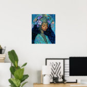 Fantasy Art Black Girl Black Queen Goddess Poster (Heimbüro)