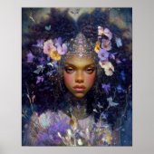 Fantasy Art Black Girl Black Queen Goddess Poster (Vorne)