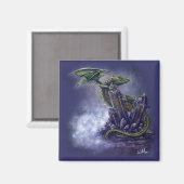Fantasy Art Crystal Dragon Magnet (Vorderseite/Rückseite)
