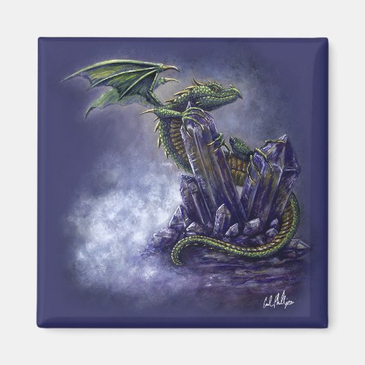 Fantasy Art Crystal Dragon Magnet (Vorne)