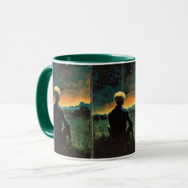 Fantasy Art der 1970er | Mann unter Nacht Tasse