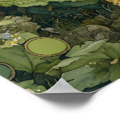 Fantasy Art des verzauberten smaragdgrünen Waldes  Poster (Ecke)