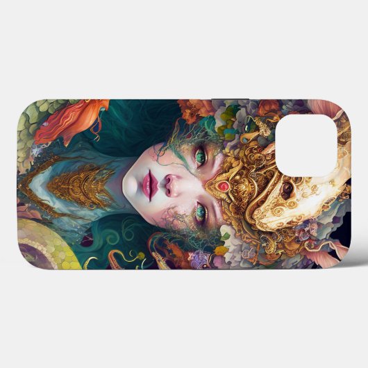 Fantasy Art Dragon Goddess Queen Case-Mate iPhone Hülle (Rückseite (Horizontal))
