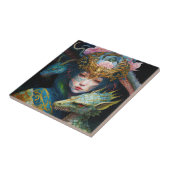 Fantasy Art Dragon Goddess Queen Keramik Tile Fliese (Seite)