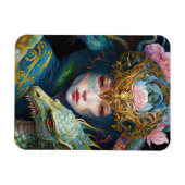 Fantasy Art Dragon Goddess Queen Magnet (Horizontal)