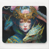 Fantasy Art Dragon Goddess Queen Mouse Pad Mousepad (Vorne)