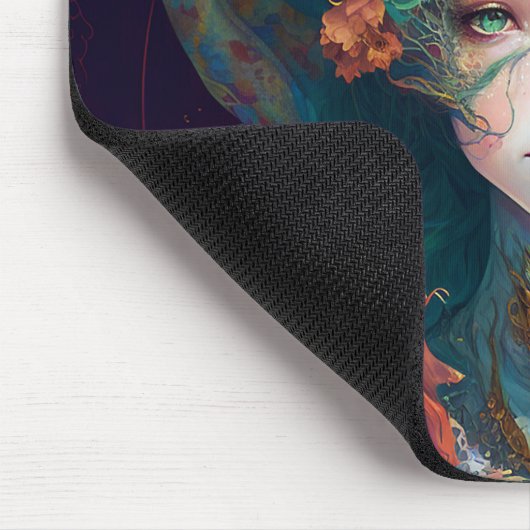 Fantasy Art Dragon Goddess Queen Mousepad (Ecke)