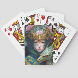 Fantasy Art Dragon Goddess Queen Playing Cards Spielkarten