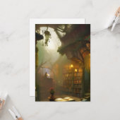 Fantasy Art Gruß der Magischen Buchhandlung Karte (Vorderseite/Rückseite Beispiel)
