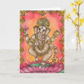 Fantasy Art Grußkarte Karte (Gelbe Blume)