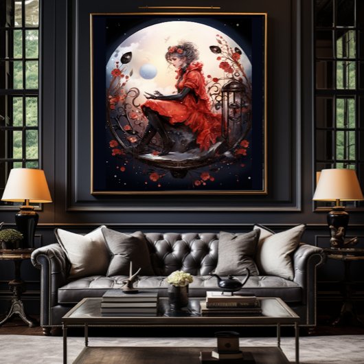 🌟 Fantasy Art Ladybug Delight 🦋 No. 5 Poster