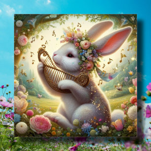 Fantasy Art Nouveau Woodland Sonnige Blume Ostern Feiertagskarte