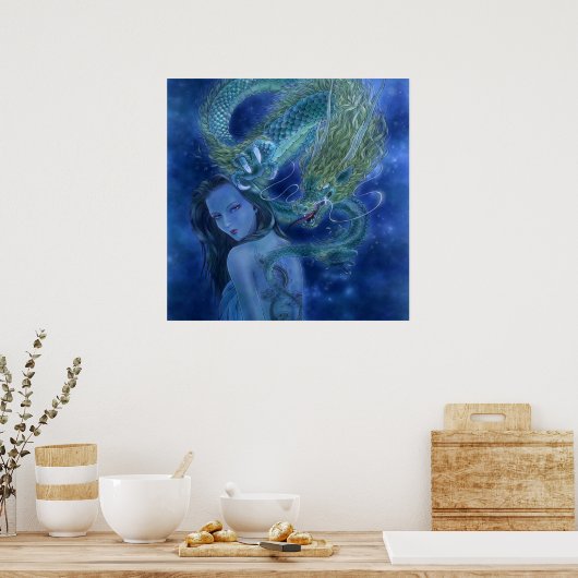 Fantasy Art Print - Dragon Lore Poster (Küche)