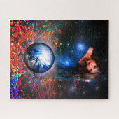 Fantasy Art Puzzle mit Frau und Piratenschiff (Horizontal)