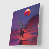 Fantasy art quadratische wanduhr (Winkel)