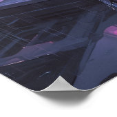 Fantasy Art- Sentinel of the Neon Divide Poster (Ecke)