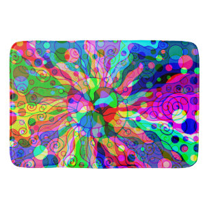 Fantasy Art skizzieren - Abstrakt Neon Shift 1 Badematte