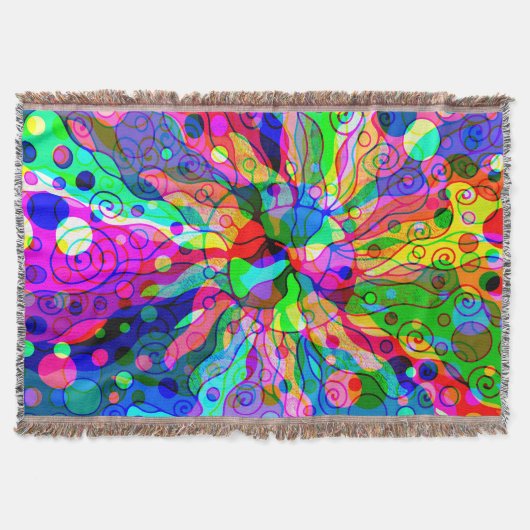 Fantasy Art skizzieren - Abstrakt Neon Shift 1 Decke (Vorderseite)