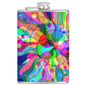 Fantasy Art skizzieren - Abstrakt Neon Shift 1 Flachmann (Vorderseite)
