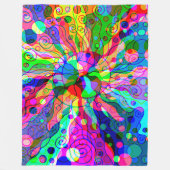 Fantasy Art skizzieren - Abstrakt Neon Shift 1 Fleecedecke (Vorderseite)