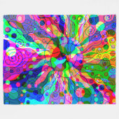 Fantasy Art skizzieren - Abstrakt Neon Shift 1 Fleecedecke (Vorderseite (Horizontal))