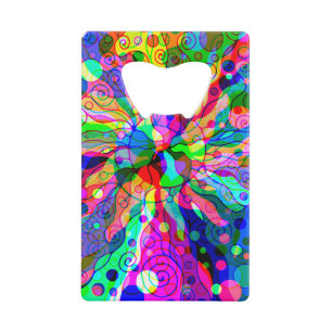 Fantasy Art skizzieren - Abstrakt Neon Shift 1 Geldbeutel Flaschenöffner