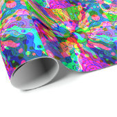 Fantasy Art skizzieren - Abstrakt Neon Shift 1 Geschenkpapier (Rolleneckpunkt)