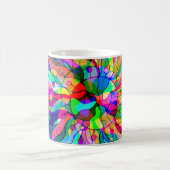 Fantasy Art skizzieren - Abstrakt Neon Shift 1 Kaffeetasse (Mittel)