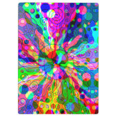 Fantasy Art skizzieren - Abstrakt Neon Shift 1 Klemmbrett (Rückseite)