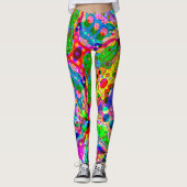 Fantasy Art skizzieren - Abstrakt Neon Shift 1 Leggings (Vorderseite)