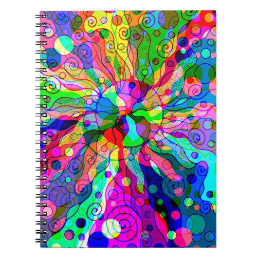 Fantasy Art skizzieren - Abstrakt Neon Shift 1 Notizblock (Vorderseite)