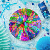 Fantasy Art skizzieren - Abstrakt Neon Shift 1 Pappteller (Party)