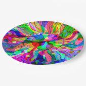 Fantasy Art skizzieren - Abstrakt Neon Shift 1 Pappteller (Schrägansicht)