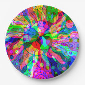 Fantasy Art skizzieren - Abstrakt Neon Shift 1 Pappteller (Vorderseite)