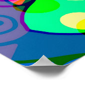 Fantasy Art skizzieren - Abstrakt Neon Shift 1 Poster (Ecke)