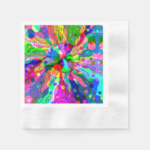 Fantasy Art skizzieren - Abstrakt Neon Shift 1 Serviette