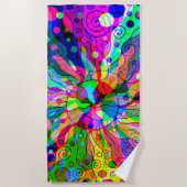 Fantasy Art skizzieren - Abstrakt Neon Shift 1 Strandtuch (Vorderseite)