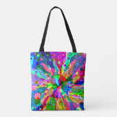 Fantasy Art skizzieren - Abstrakt Neon Shift 1 Tasche (Rückseite)