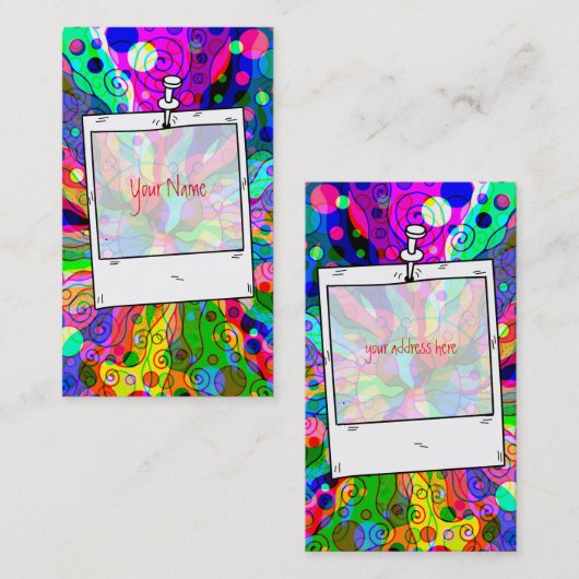 Fantasy Art skizzieren - Abstrakt Neon Shift 1 Visitenkarte (Vorne/Hinten)