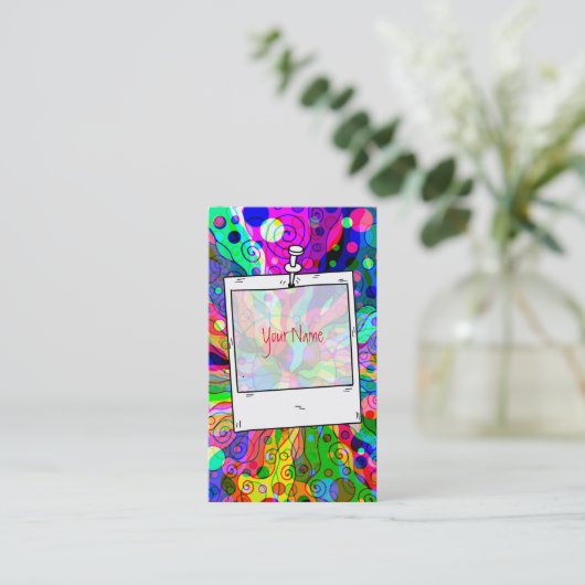 Fantasy Art skizzieren - Abstrakt Neon Shift 1 Visitenkarte (Stehend Vorderseite)