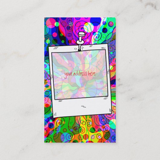Fantasy Art skizzieren - Abstrakt Neon Shift 1 Visitenkarte (Rückseite)