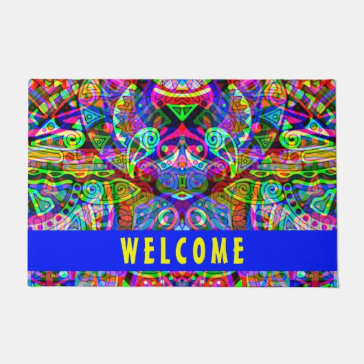 Fantasy Art skizzieren - Abstrakt Neon Shift 3 Fußmatte (Vorderseite)